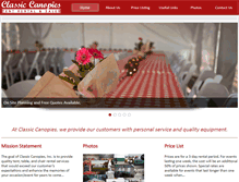 Tablet Screenshot of classiccanopies.com